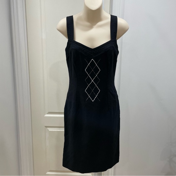 Blume Size 8 Black Dress Viscose Linen Blend, Adjustable Straps Made in Canada - Picture 1 of 15